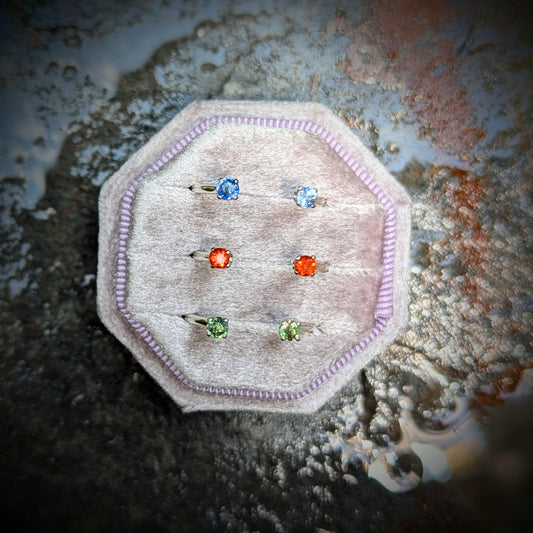 Tiny Gem Stacker (Natural Blue Sapphire)